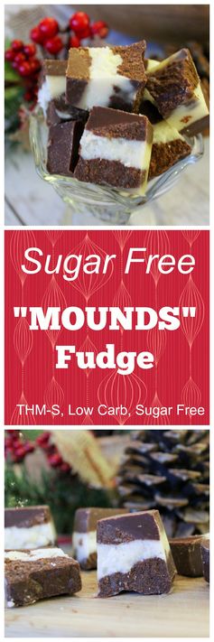 Sugar Free “Mounds” Fudge (THM-S, Low Carb