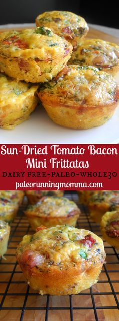 Sun-Dried Tomato Bacon Mini Frittatas (Paleo & Whole30