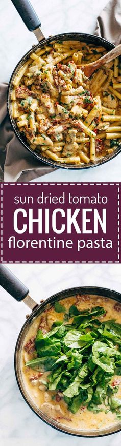 Sun Dried Tomato Chicken Florentine Pasta