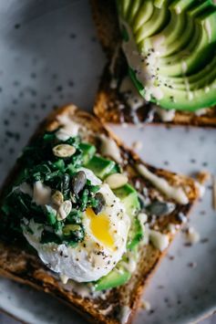 Superfood Kale Tapenade, Avocado and Egg Toast