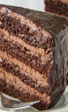 Supreme Chocolate Cake with Chocolate Mousse Filling