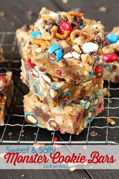 Sweet & Salty Monster Cookie Bars