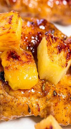 Sweet and Tangy Jerk Chicken with Caramelized Pineapple and Mango