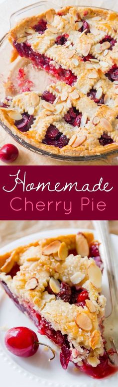 Sweet Cherry Pie with Toasted Almonds