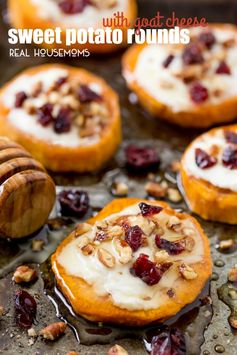 Sweet Potato Rounds with Goat Cheese