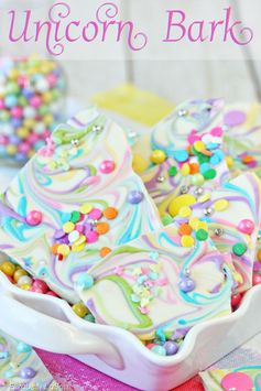 Swirly Pastel Unicorn Bark