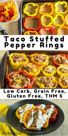 Taco Stuffed Pepper Rings – Low Carb, THM S