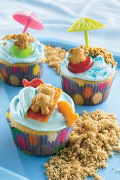 Teddy-at-the-Beach Cupcakes