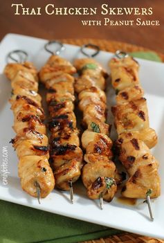 Thai Chicken Skewers with Peanut Sauce