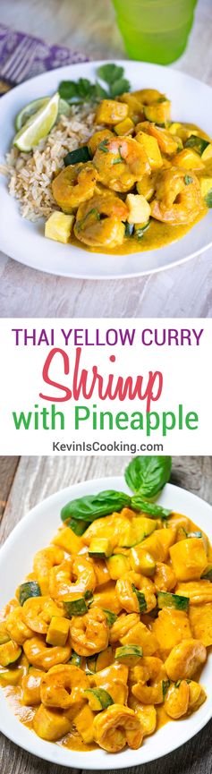 Thai Yellow Curry Shrimp with Pineapple