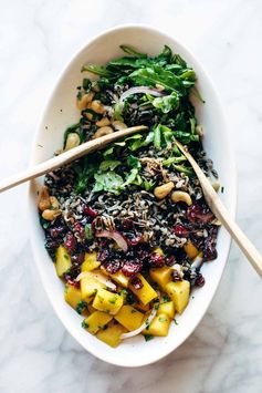 Thanksgiving Salad with Wild Rice and Lemon Dressing