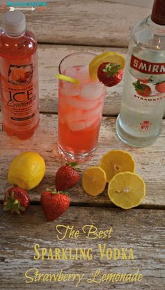 The Best Sparkling Vodka Strawberry Lemonade