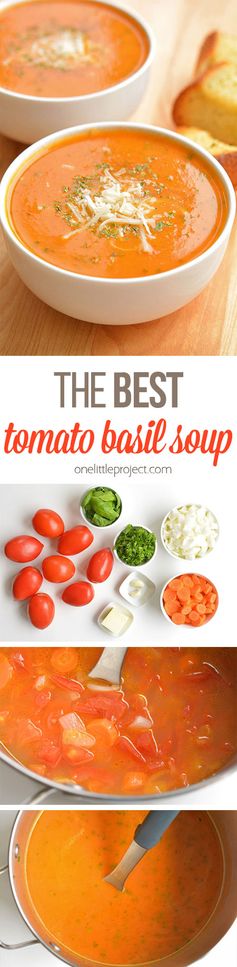 The BEST Tomato Basil Soup