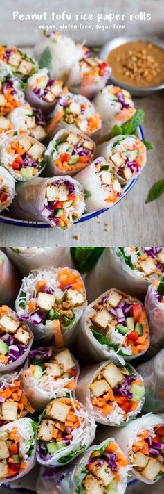 Tofu rice paper rolls