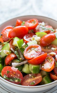 Tomato Cucumber Feta Salad