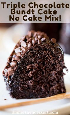Triple Chocolate Bundt Cake