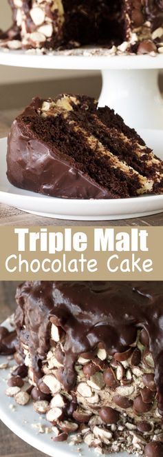 Triple Malt Chocolate Cake