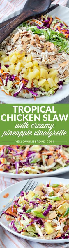 Tropical Chicken Slaw Salad