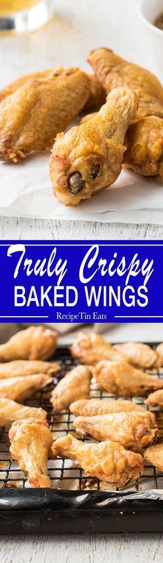 Truly Crispy Oven Baked Chicken Wings with Honey Garlic Sauce