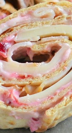 Turkey, Swiss and Cranberry Mayo Roll-Ups