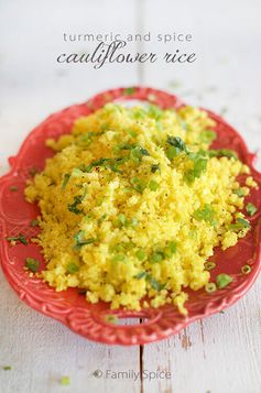 Turmeric and Spice Cauliflower Rice