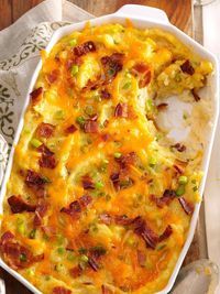 Twice-Baked Cheddar Potato Casserole