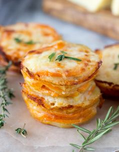 Two Cheese Scalloped Potato Stacks