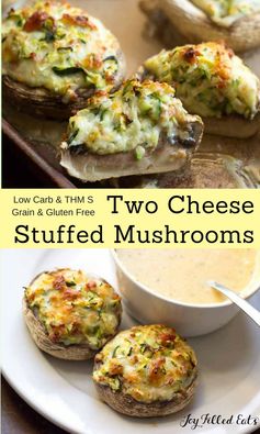 Two Cheese Stuffed Mushrooms – Low Carb, THM S