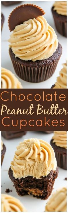 Ultimate Chocolate Peanut Butter Cupcakes