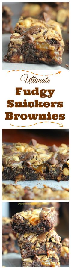 Ultimate Fudgy Snickers Brownies