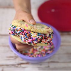 Unicorn Ice Cream Cookie Sandwiches