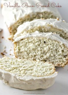 Vanilla Bean Cream Cheese Pound Cake Loaf (Vanilla Bean Frosting