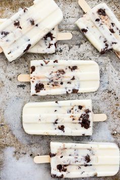 Vanilla Cream Popsicles with Brownie-Toffee Crunch (Gluten Free!