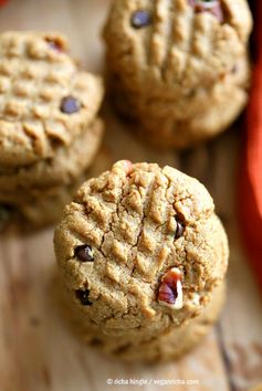 Vegan Almond / Peanut Butter Cookies with Pecans and Chocolate chips