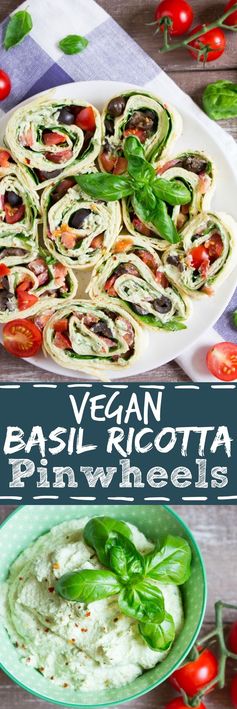 Vegan Basil Ricotta Pinwheels