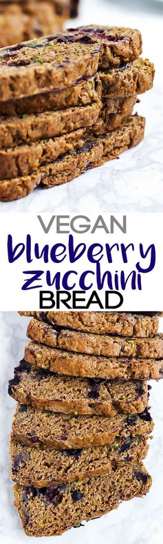 Vegan Blueberry Zucchini Bread