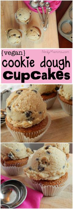 Vegan Cookie Dough Cupcakes