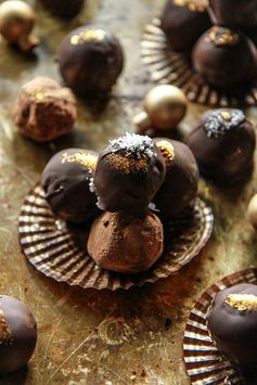 Vegan Crispy Rice Chocolate Caramel Truffles