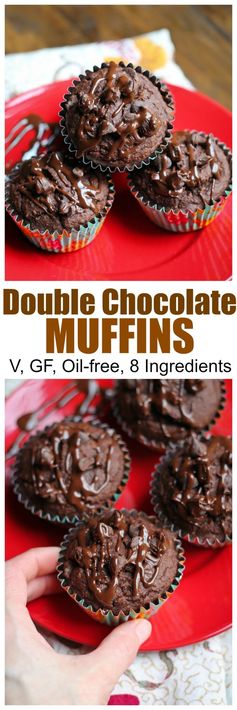 Vegan Double Chocolate Muffins