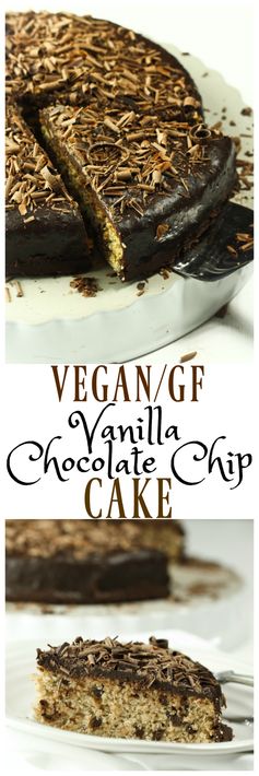 Vegan Gluten-Free Vanilla Chocolate Chip Cake