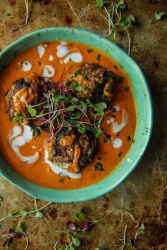 Vegan Lentil Meatballs in Creamy Tomato Curry Sauce