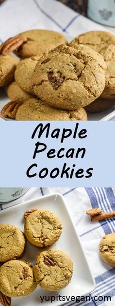 Vegan Maple Pecan Cookies (Gluten-free