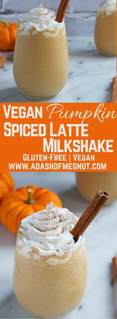 Vegan Pumpkin Spice Latte Milkshake