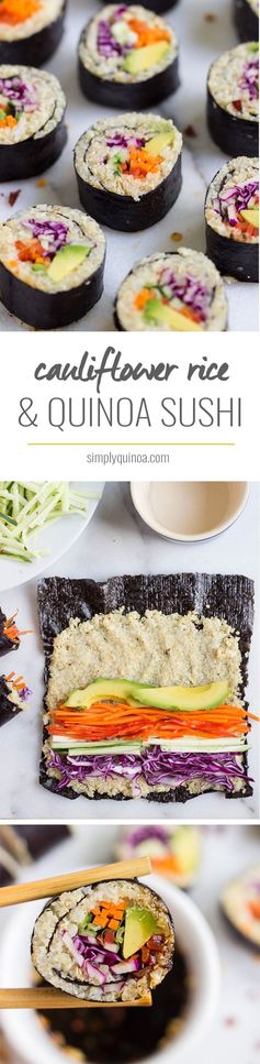 Vegetable Cauliflower Rice + Quinoa Sushi