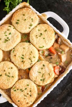 Vegetable Pot Pie with Vegan Biscuits