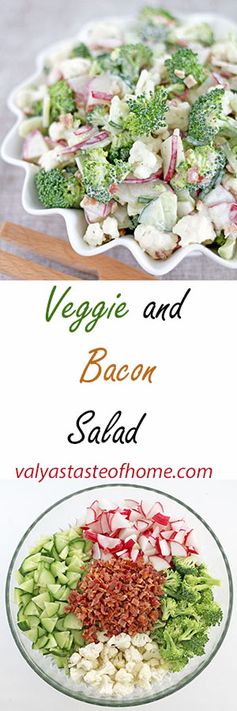 Veggie and Bacon Salad