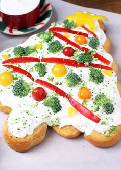 Veggie Dip Christmas Tree