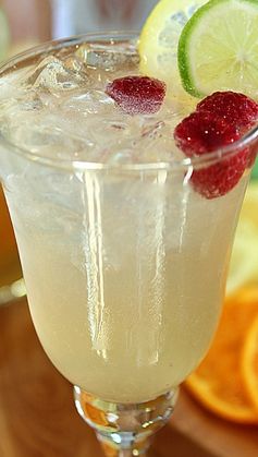 Vodka and Limoncello Sangria with Raspberries