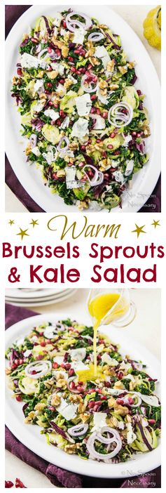 Warm Brussels Sprouts & Kale Salad