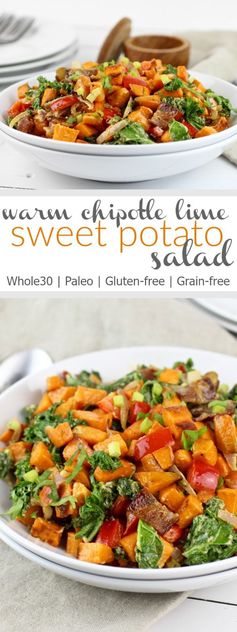 Warm Chipotle Lime Sweet Potato Salad